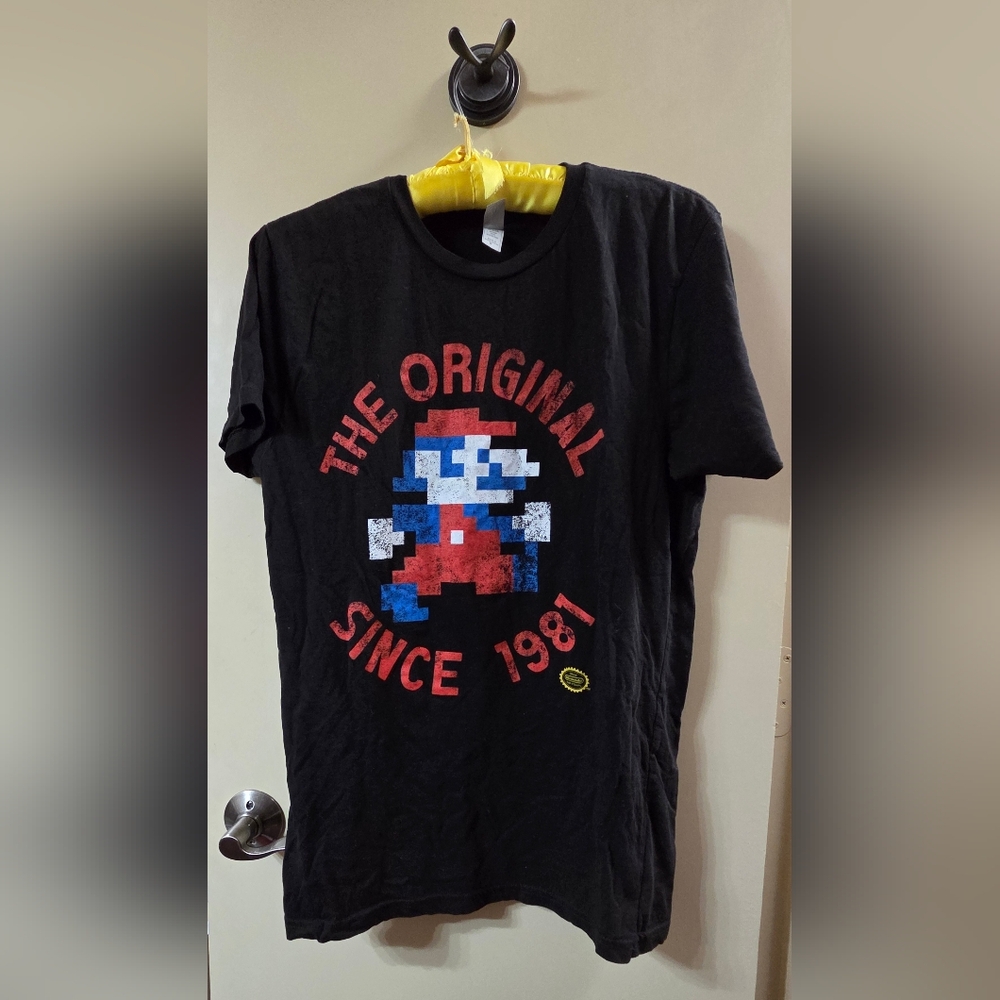 Nintendo Black Tee with Retro Graphic